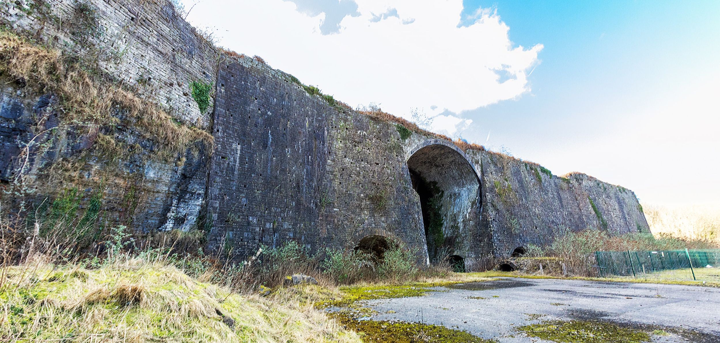 Cyfarthfa furnace with some shrubbery and overgrowth.jpg