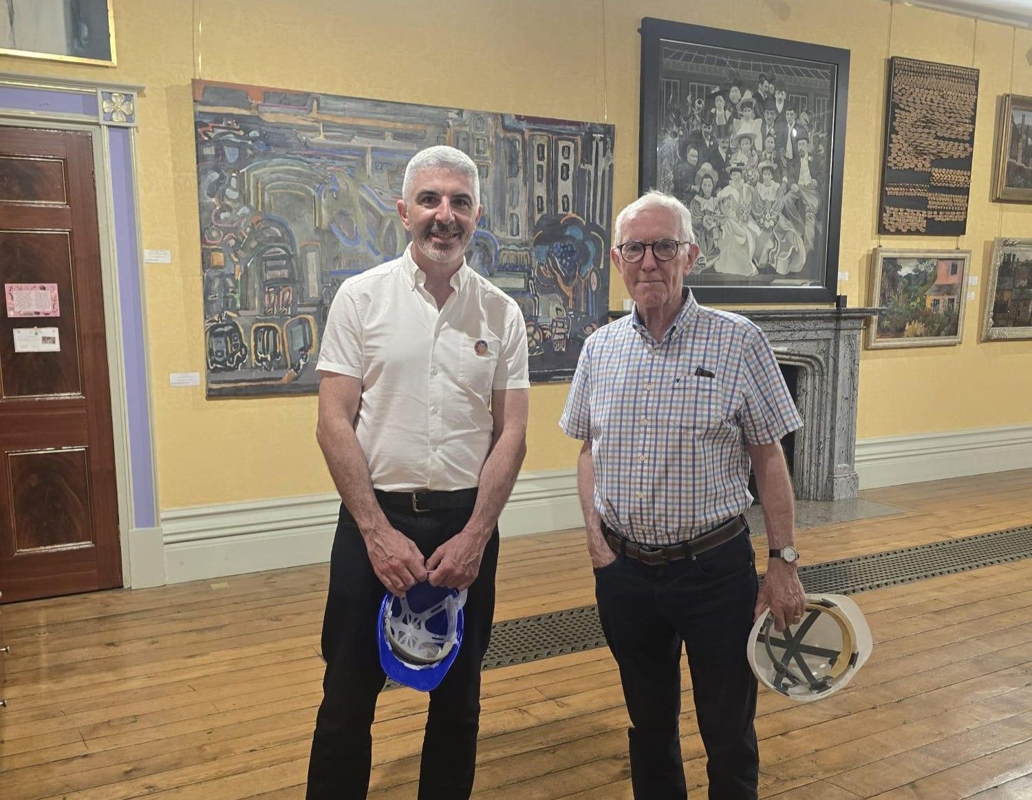 Cyfarthfa Foundation Chair Geraint Talfan Davies with Derek Walker, Future Generations Commissioner.jpg